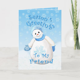 Snowman Wonderland for Friend Christmas Card Feiertagskarte