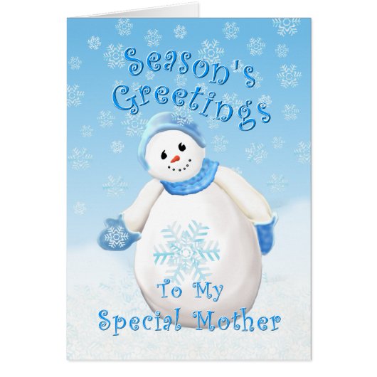 Snowman Wonderland für Mutter Weihnachtskarte (Vorne)