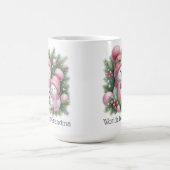 Snowman World's Best Oma Pink Green Christmas Kaffeetasse (Mittel)