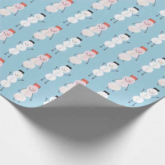 Snowman Wrapping Paper Geschenkpapier (Ecke)