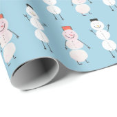 Snowman Wrapping Paper Geschenkpapier (Rolleneckpunkt)