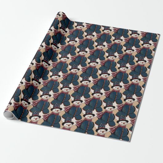 Snowman Wrapping Paper Geschenkpapier (Ungerollt)