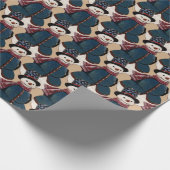 Snowman Wrapping Paper Geschenkpapier (Ecke)