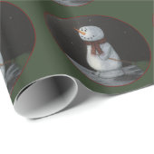 Snowman Wrapping Paper Geschenkpapier (Rolleneckpunkt)