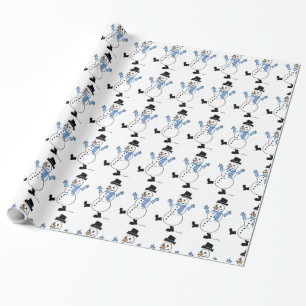 Snowman Wrapping Paper Geschenkpapier