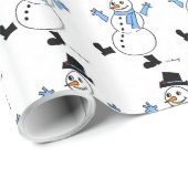 Snowman Wrapping Paper Geschenkpapier (Rolleneckpunkt)