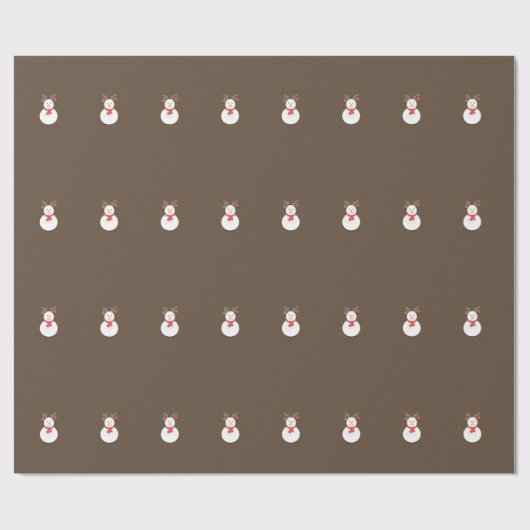 Snowman Wrapping Paper Geschenkpapier (Flach)