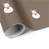 Snowman Wrapping Paper Geschenkpapier (Rolleneckpunkt)