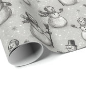 Snowman Wrapping Paper Geschenkpapier (Rolleneckpunkt)
