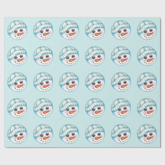 Snowman Wrapping Paper Geschenkpapier (Flach)