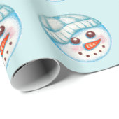Snowman Wrapping Paper Geschenkpapier (Rolleneckpunkt)