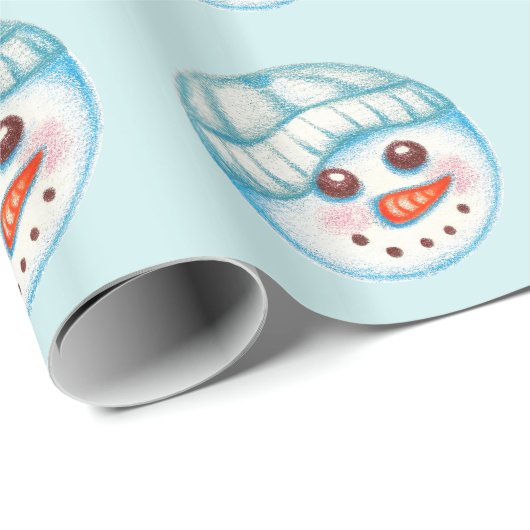 Snowman Wrapping Paper Geschenkpapier (Rolleneckpunkt)