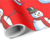 Snowman Wrapping Paper Geschenkpapier (Rolleneckpunkt)