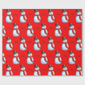 Snowman Wrapping Paper Geschenkpapier (Flach)