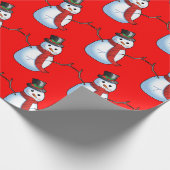 Snowman Wrapping Paper Geschenkpapier (Ecke)