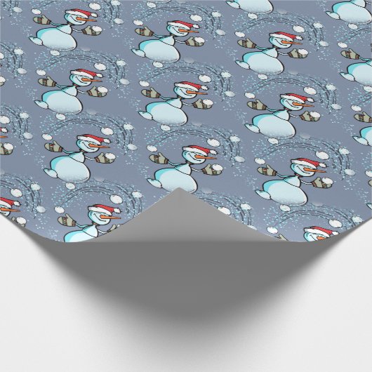Snowman Wrapping Paper Geschenkpapier (Ecke)