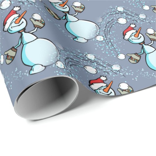 Snowman Wrapping Paper Geschenkpapier (Rolleneckpunkt)