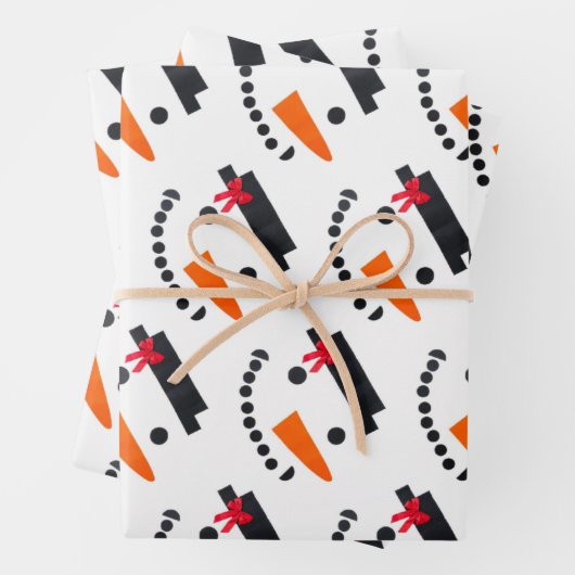 Snowman Wrapping Paper Geschenkpapier Set (Beispiel)