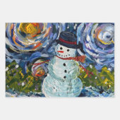 Snowman Wrapping Paper Sheets Geschenkpapier Set (Vorderseite 2)
