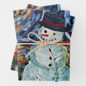 Snowman Wrapping Paper Sheets Geschenkpapier Set (Beispiel)