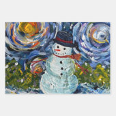 Snowman Wrapping Paper Sheets Geschenkpapier Set (Vorderseite)