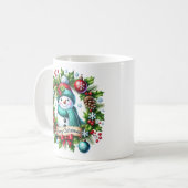 Snowman Wreath Coffee Tasse (Vorderseite Links)