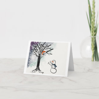 SnowmanFerienzeit-Grußkarte, lustig, niedlich Feiertagskarte