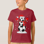 Snowmanfußball T - Shirt-lustiges T-Shirt (Vorderseite)