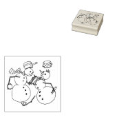 Snowmannkampf Gummistempel (Stempel)