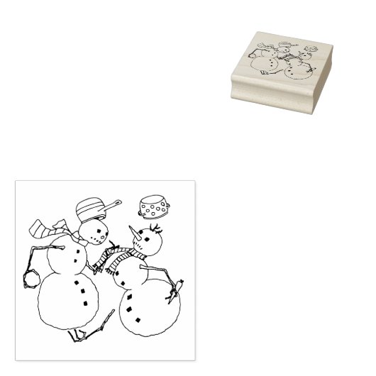 Snowmannkampf Gummistempel (Stempel)