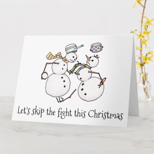 Snowmannkampf Karte (Gelbe Blume)