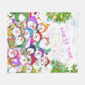 Snowmans Christmas Fleece Blanket Geschenk (Vorderseite (Horizontal))