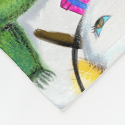 Snowmans Christmas Fleece Blanket Geschenk (Ecke)