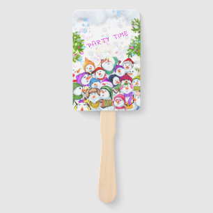 Snowmans Christmas Hand Fan Party Geschenk Fächer
