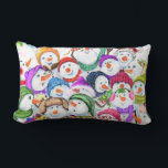 Snowmans Christmas Lumbar Kissengeschenk Lendenkissen<br><div class="desc">Happy Snowmans Frohe Weihnachts-Party Funny Zeichnend Cartoon Snowman Celebration - Wählen / Fügen Sie Ihre einzigartige Text / Schriftart / Farbe - Make Your Special Gift - Neu vergrössern und verschieben oder entfernen und fügen Sie Elemente / Bild mit Anpassungs-Tool! - Zeichn und Design von MIGNED. Sie können meine Designs...</div>