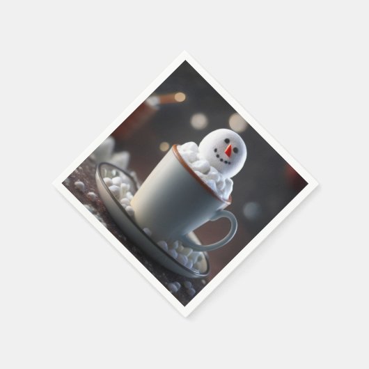 Snowman's Delight Serviette (Ecke)