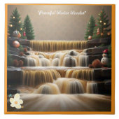 "Snowmans festlicher Freund" Fliese (Vorderseite)