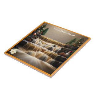 "Snowmans festlicher Freund" Fliese