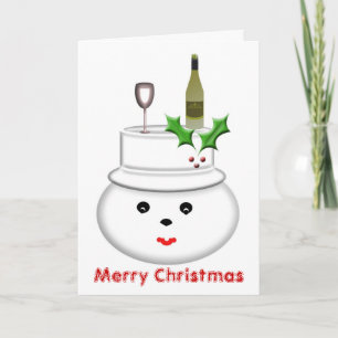 Snowmans fröhliche Weihnachtskarte Feiertagskarte