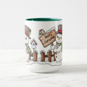 Snowmans fröhliche Weihnachtszeit-Tasse Tasse (Zentrum)