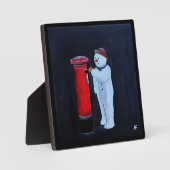 Snowman's Letter to Santa Painting by Alfred Fox Fotoplatte (Vorderseite)