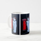 Snowman's Letter to Santa Painting by Alfred Fox  Kaffeetasse (Vorderseite Links)