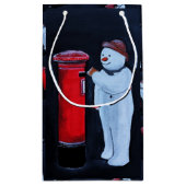 Snowman's Letter to Santa Painting by Alfred Fox Kleine Geschenktüte (Rückseite)