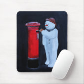 Snowman's Letter to Santa Painting by Alfred Fox Mousepad (Mit Mouse)