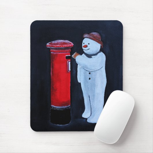 Snowman's Letter to Santa Painting by Alfred Fox Mousepad (Mit Mouse)