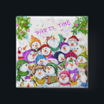 Snowmans Party Funny Christmas Button Geschenk<br><div class="desc">Buttons mit Happy Snowmans Frohe Weihnachts-Party Funny Zeichnend Cartoon Snowman und Text - Wählen / Fügen Sie Ihre einzigartige Text / Schriftart / Farbe - Make Your Special Button Gift - Neu vergrössern und verschieben oder entfernen und hinzufügen Elemente / Bild mit Anpassungs-Tool ! - Zeichn und Design von MIGNED....</div>