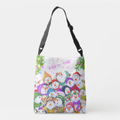 Snowmans Party Weihnachtskiste Tragetaschen Mit Langen Trägern (Rückseite)