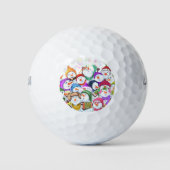 Snowmans Weihnachtsfest Party Funny Golf Balls Golfball (Vorderseite)