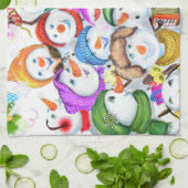 Snowmans Weihnachtsküche Handtuchgeschenk Geschirrtuch (Gefaltet)