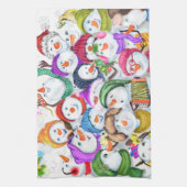 Snowmans Weihnachtsküche Handtuchgeschenk Geschirrtuch (Vertikal)